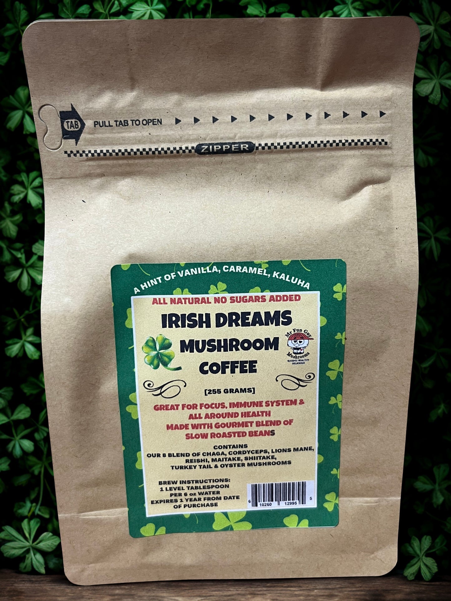 Irish Dreams Mushroom Coffee 255 grams