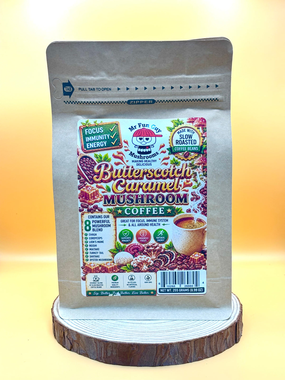 Butterscotch Caramel Mushroom Coffee 255 grams