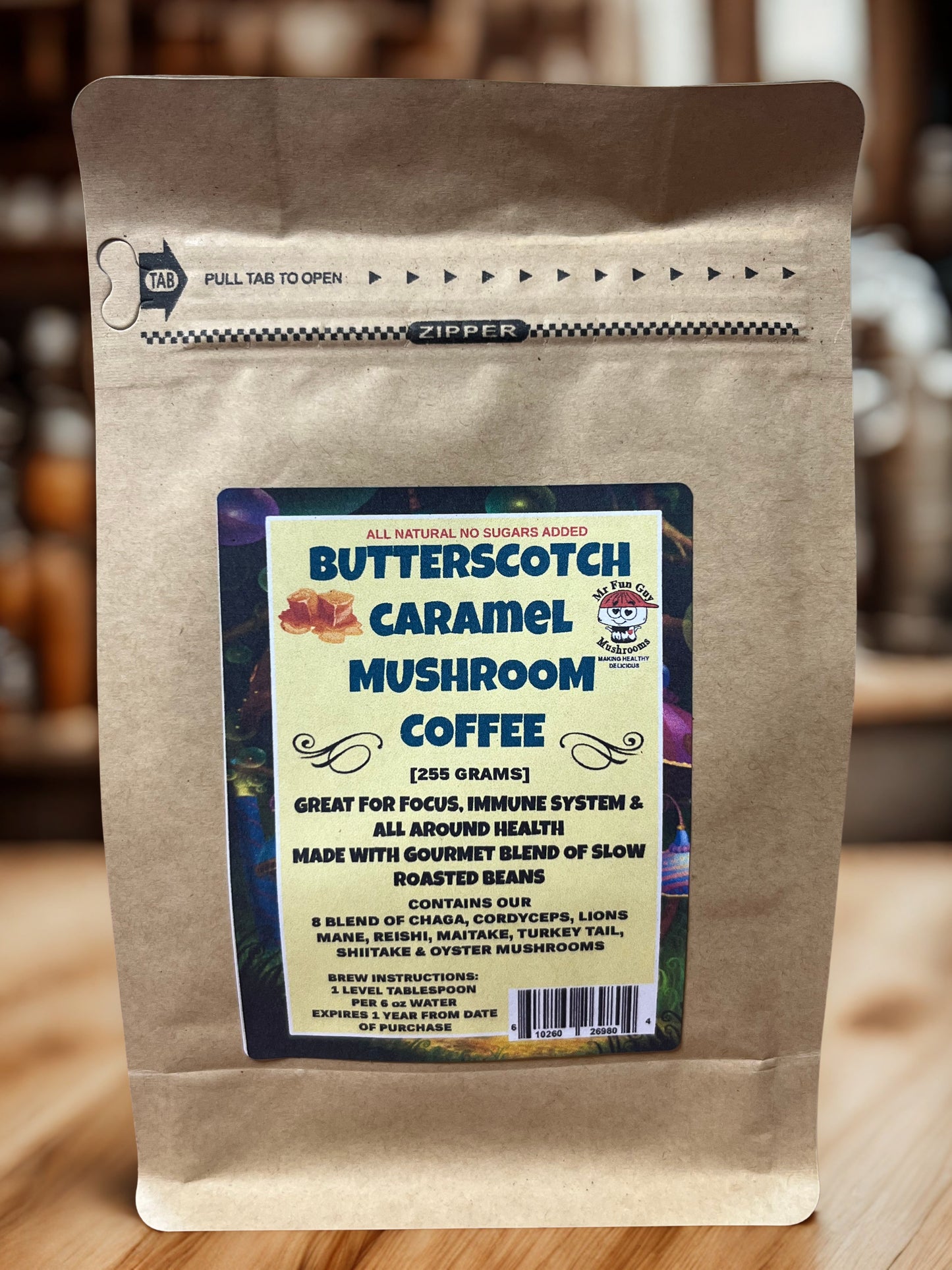 Butterscotch Caramel Mushroom Coffee 255 grams