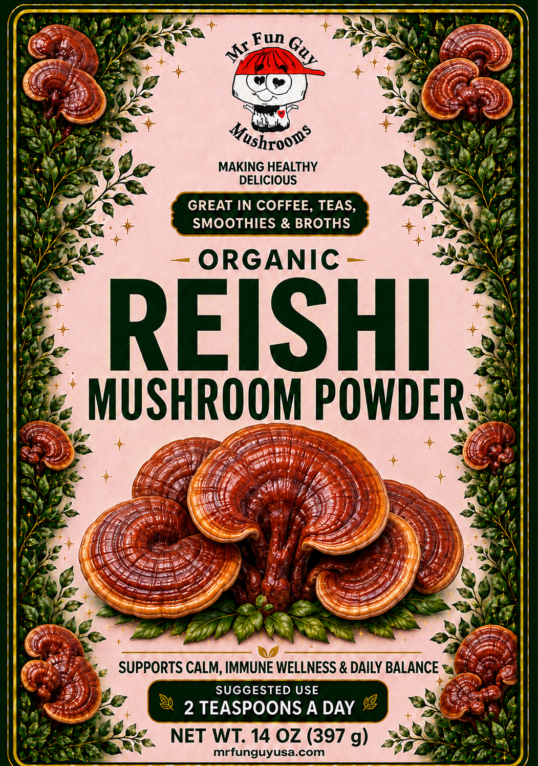 Organic Reishi Powder 14 ounces