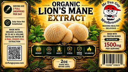 Organic Lion's Mane Extract 2 oz