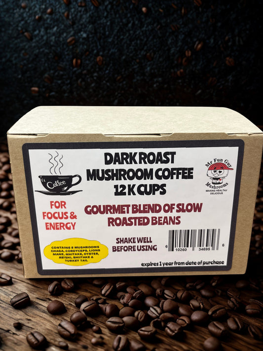Dark Roast Mushroom Coffee 12 K Cups