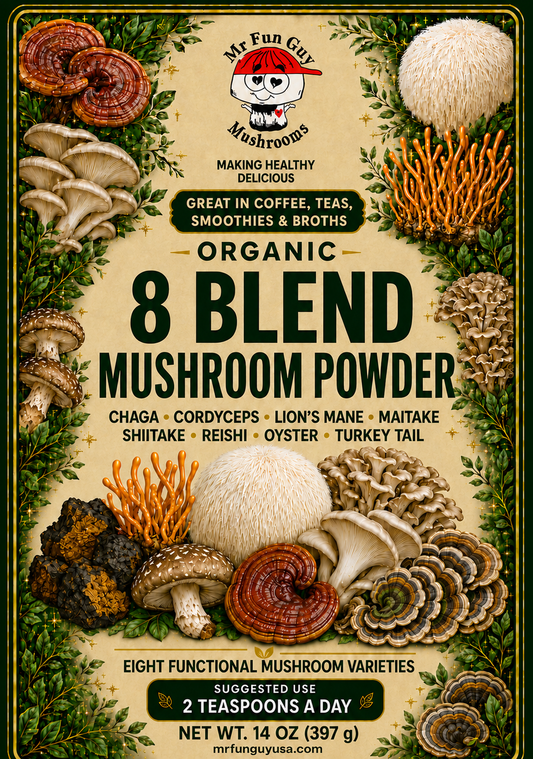 Organic 8 Blend Mushroom Powder 14 oz
