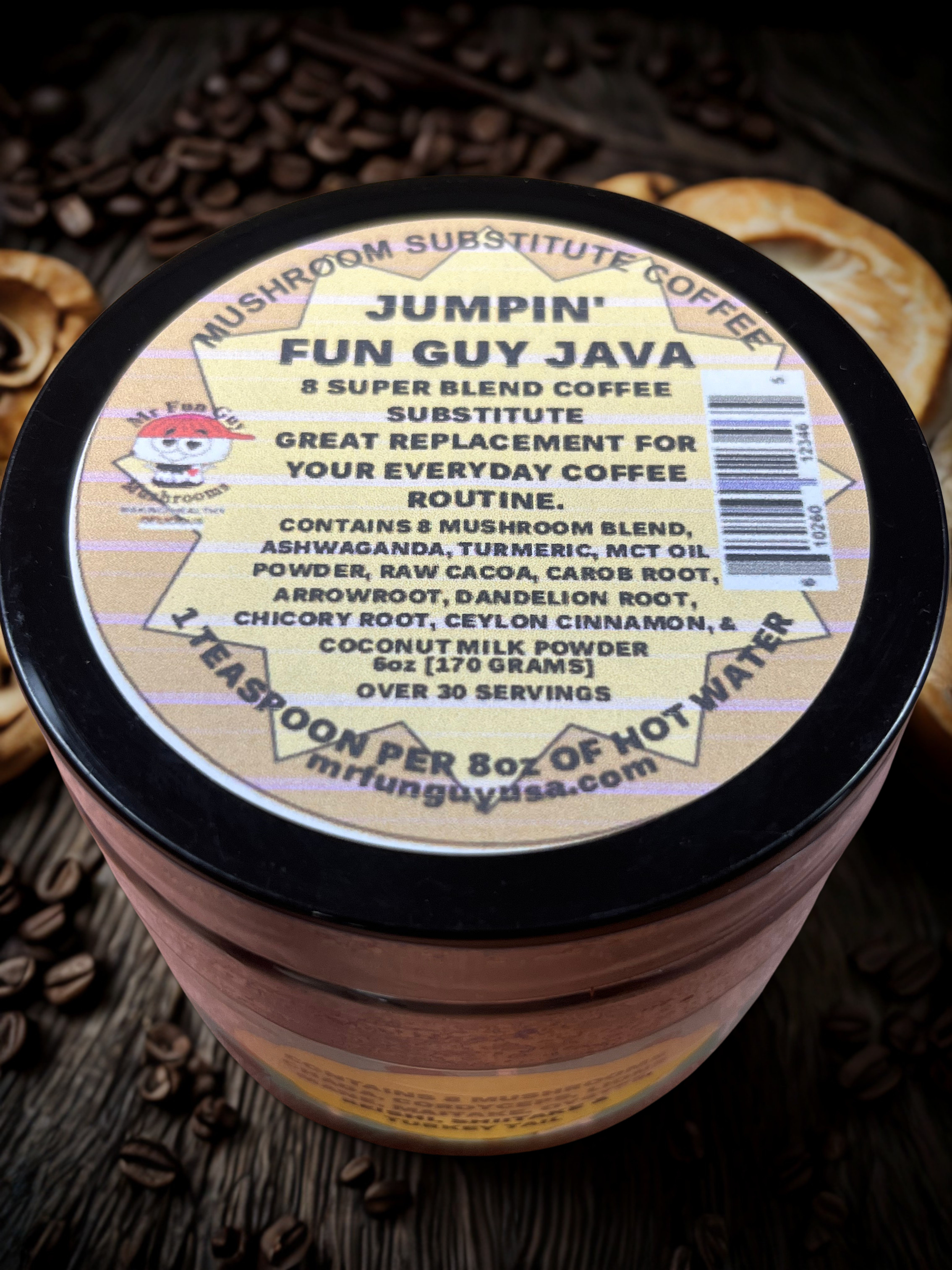 Jumping Java Fun Guy Jumpin' Java Coffee Substitute 6 oz | MR FUN GUY – MR FUN GUY LLC