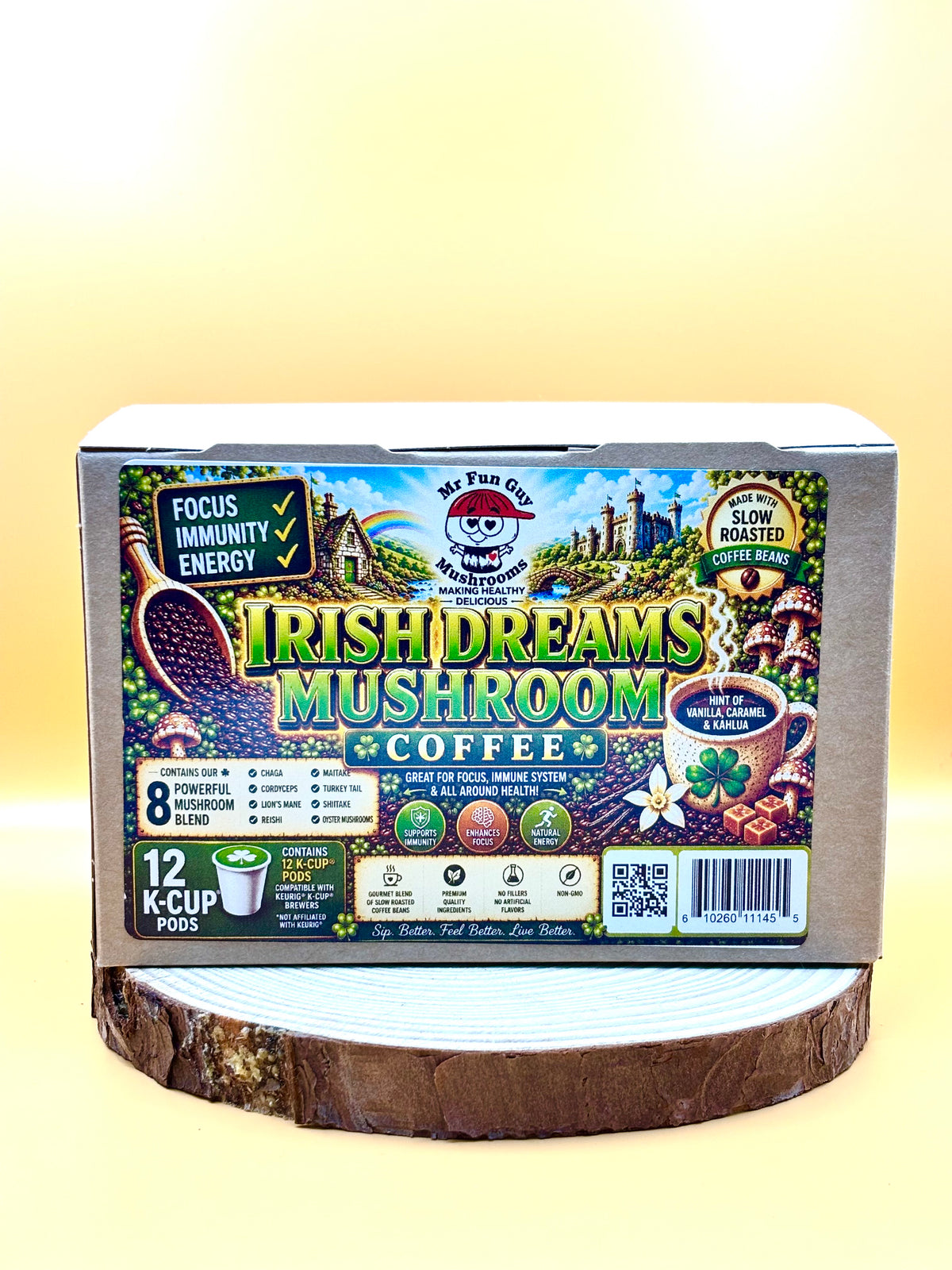 Irish Dreams Mushroom Coffee 12 K Cups
