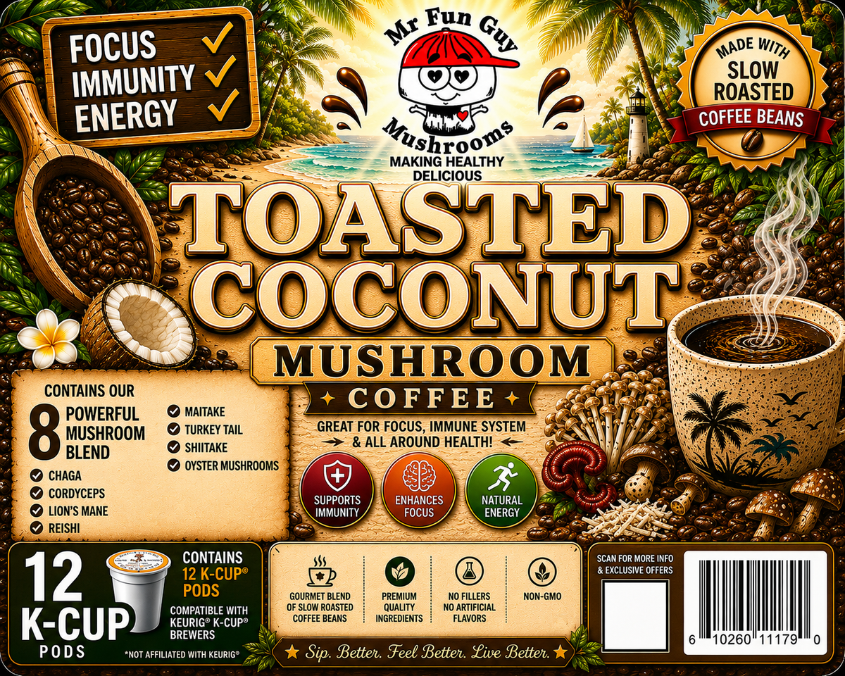Toasted Coconut Mushroom Coffee 12 K Cups