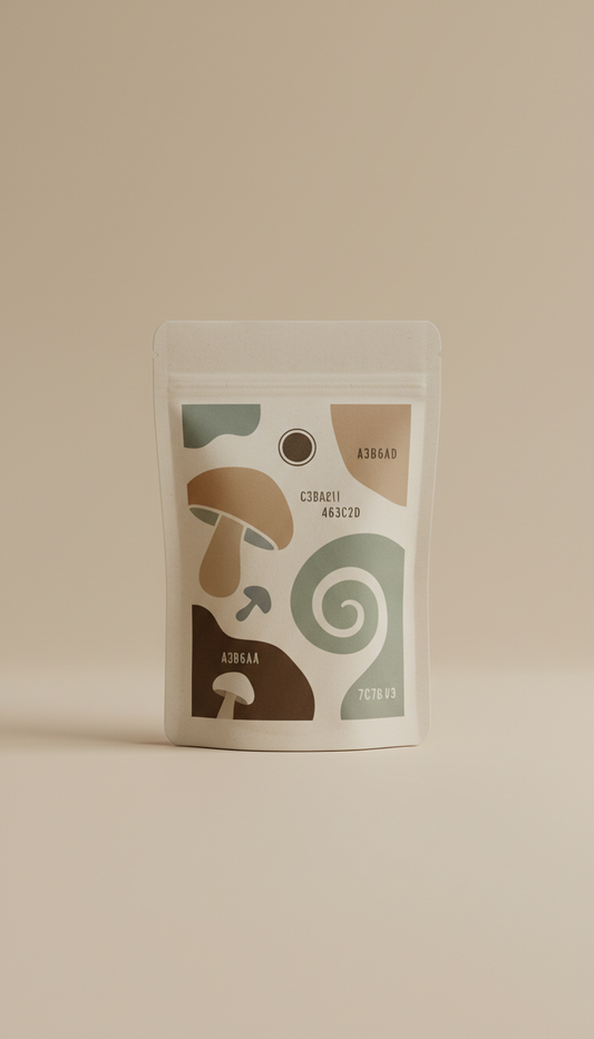 Calm ritual instant mushroom coffee pouch