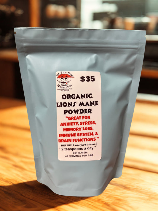 Organic Lion's Mane Mushroom Powder 6 oz