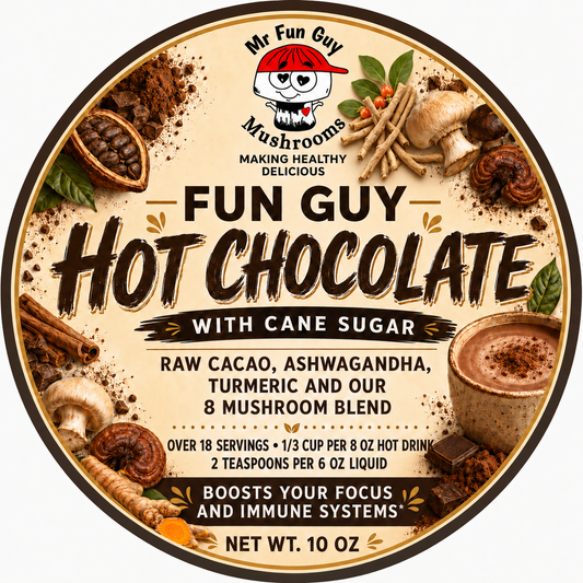 Fun Guy Mushroom Hot Chocolate with Sugar Added 10 oz