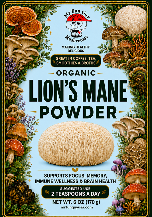 Organic Lion's Mane Mushroom Powder 6 oz