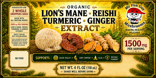Organic Lion's Mane, Reishi, Turmeric Ginger Extract 4 oz